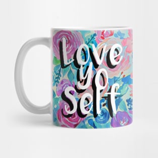 Self Love Floral Rose Pattern Mug